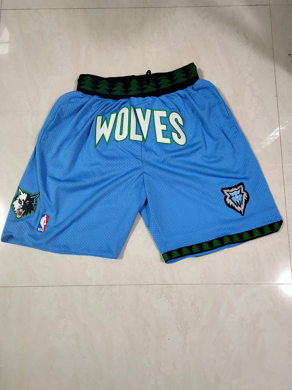 Men NBA 2021 Minnesota Timberwolves Blue Shorts->minnesota timberwolves->NBA Jersey